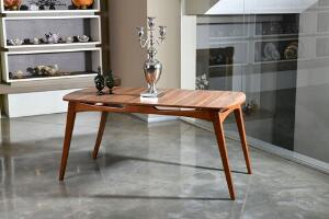 Masa, Vow Chair, Touch 998VOW1706, 160 x 75 x 80 cm, lemn de carpen, maro