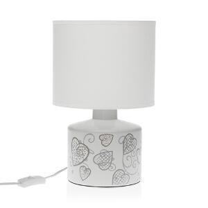 Lampa de masa Cozy Hearts, Versa, 22.5 x 35 cm, ceramica