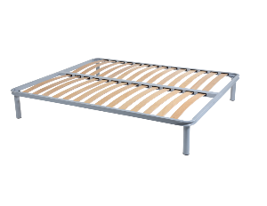 Somiera de pat cu picioare, metal si lemn stratificat, 200x200