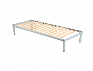 Somiera de pat cu picioare, metal si lemn stratificat, 90x200