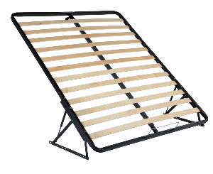 Somiera de pat rabatabila din metal si lemn stratificat, 180×200