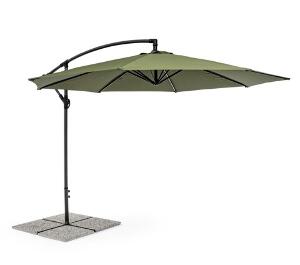 Umbrela pentru gradina/terasa Texas, Bizzotto, Ø300 cm, stalp 48 mm, stalp rotativ 360°, otel/poliester, verde oliv