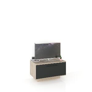 Comoda TV CUBO A90 Modern, 1 usa, Oak, Antracit