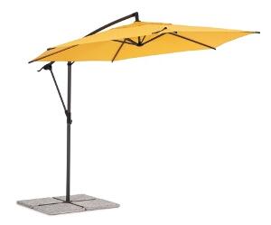Umbrela pentru gradina / terasa Tropea, Bizzotto, Ø 300 cm, stalp Ø 46-48 mm, otel/poliester, galben mimosa