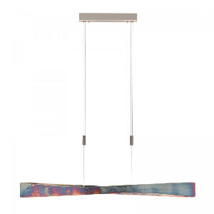 Lustra tip pendul Lian, LED, metal, multicolor, 118 x 195 cm