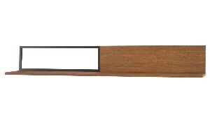 Etajera suspendata din pal si furnir, Pratto 35 Stejar Rustic, l180xA26xH25 cm