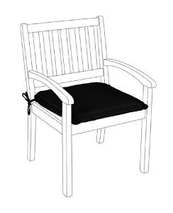 Perna pentru scaun de gradina cu brate Charcoal, Bizzotto, 49 x 52 cm, tesatura Ofelin, gri carbune