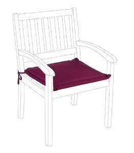 Perna pentru scaun de gradina cu brate Poly180, Bizzotto, 49 x 52 cm, poliester impermeabil, bordo