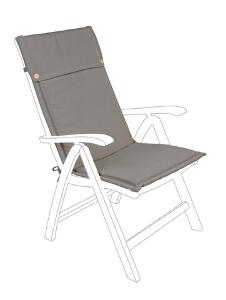 Perna pentru scaun de gradina cu spatar inalt Poly180, Bizzotto, 50 x 120 cm, poliester impermeabil, ciocolata