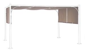 Prelata pentru pavilion de gradina Slide Gazebo, Bizzotto, 400 x 300 cm, poliester/poliamida, gri