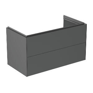 Dulap baza suspendat Ideal Standard Atelier Conca 2 sertare antracit mat 100 cm