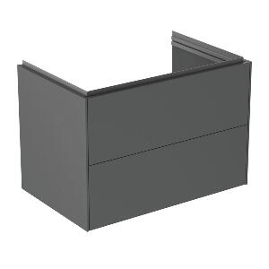 Dulap baza suspendat Ideal Standard Atelier Conca 2 sertare antracit mat 80 cm