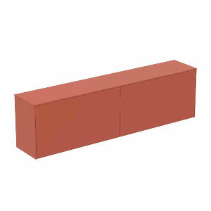 Dulap baza suspendat Ideal Standard Atelier Conca 2 sertare cu blat 200 cm rosu - oranj mat