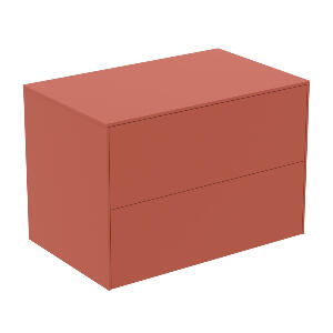 Dulap baza suspendat Ideal Standard Atelier Conca rosu - oranj mat 2 sertare cu blat 80 cm