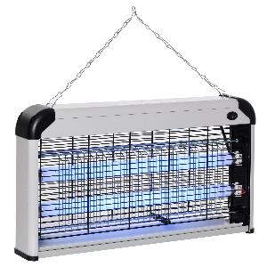 Outsunny Lampa pentru Insecte Electrica 30W pentru Exterior si Interior de 60m² Argintie | Aosom Ro