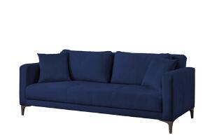 Canapea extensibila Toledo, Pandia Home, 205x95x80 cm, lemn, albastru
