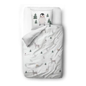 Lenjerie de pat pentru copii din bumbac satinat 140x200 cm Polar Animals - Butter Kings