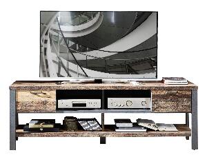 Comoda TV din pal, cu 2 sertare Chelsea Natural / Grafit, l189xA50xH58 cm