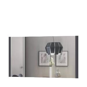 Oglinda decorativa cu rama din pal, Onyx Antracit, l123xH65 cm