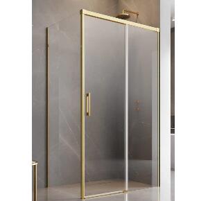 Cabina de dus Idea Gold 150x120 cm cu usa glisanta si perete fix auriu