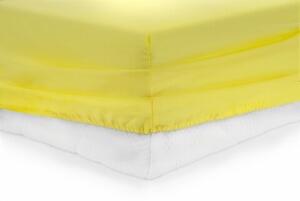 Cearceaf de pat cu elastic Yellow Heinner, 160x200 cm, 100% bumbac, galben