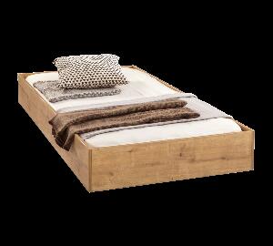 Sertar pat din pal, pentru tineret, Mocha Natur, l194xA93xH24 cm