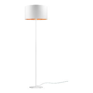 Lampadar cu detaliu arămiu Sotto Luce Mika, ⌀ 40 cm, alb