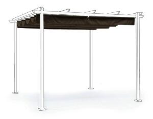 Prelata grisanta pentru pavilion de gradina Dynamic Gazebo, Bizzotto, 300 x 300 cm, poliester/poliuretan, grej