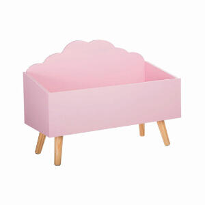 Cutie penru jucarii Clouds, 5five, 58 x 28 x 45.5 cm, MDF, roz
