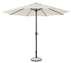 Umbrela pentru gradina/terasa Kalife, Bizzotto, Ø300 cm, stalp Ø46/48 mm, aluminiu/poliester, ecru