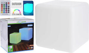 Decoratiune luminoasa Cube, 30x30x30 cm, polipropilena, multicolor