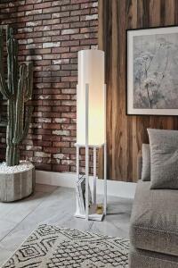 Lampadar cu raft, Gauge Concept, 21 x 21 x 160 cm, mdf/pvc, alb