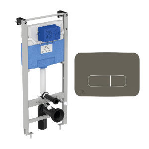 Set rezervor WC cu cadru Ideal Standard ProSys si clapeta Oleas M3 gri Magnetic Grey