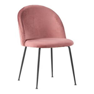 Set 2 scaune din catifea House Nordic Geneve, roz
