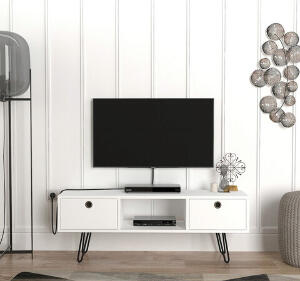 Comoda TV, Furny Home, Moda, 120x43.1x29.5cm, Alb