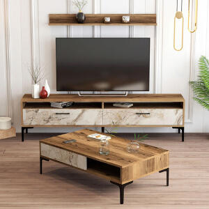 Set mobilier living, Hommy Craft, Istanbul, Nuc / Alb