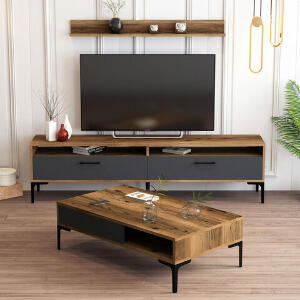 Set mobilier living, Hommy Craft, Istanbul, Nuc / Antracit