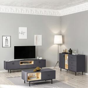 Set mobilier living, Inarch, Natural, Antracit