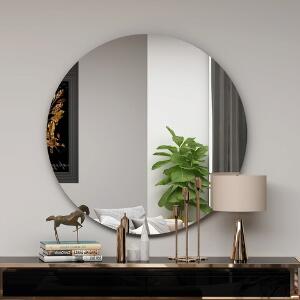 Oglinda decorativa, Siam, Zeos, 70x70x2.2cm, 100% MDF, Negru