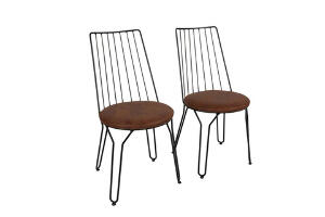 Set scaune (2 bucăți), Nmobb , Ada 281, Metal, Negru
