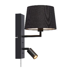Aplică de perete neagră LED (lungime 28,5 cm) Como – Markslöjd