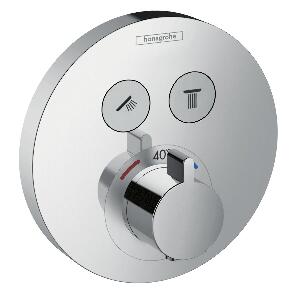 Baterie cada termostatata Hansgrohe ShowerSelect S, montaj incastrat, crom - 15743000