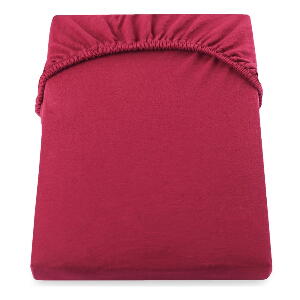 Cearșaf de pat cu elastic DecoKing Nephrite, 80–90 cm, roșu