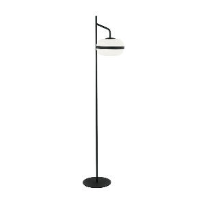 Lampadar minimalist negru din metal PALMA cu abajur din sticla 1x40W E27