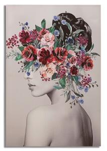 Tablou, Mauro Ferretti, Lady Flower - B, 80 x 2.8 x 120 cm, lemn de pin/panza, multicolor