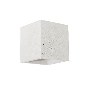Aplica moderna cubica CONCRETE alba din ciment 1x33W G9