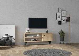 Comoda TV, Asse Home, Jena, 120x50x29 cm, Stejar