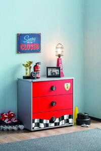 Dulap, Çilek, Race Cup Dresser, 76x74x42 cm, Multicolor