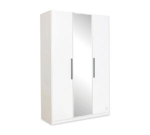 Dulap pentru haine, Çilek, White 3 Doors Wardrobe, 135x209x54.5 cm, Multicolor