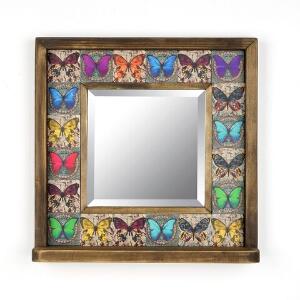 Oglinda decorativa, Evila Originals, STO001, 32.5x33x8 cm, Multicolor